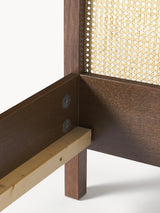 Kate Çift Kişilik Hazeran Ahşap Karyola Ceviz