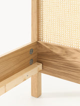 Kate Çift Kişilik Hazeran Ahşap Karyola Meşe