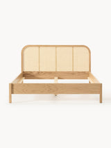 Kate Çift Kişilik Hazeran Ahşap Karyola Meşe