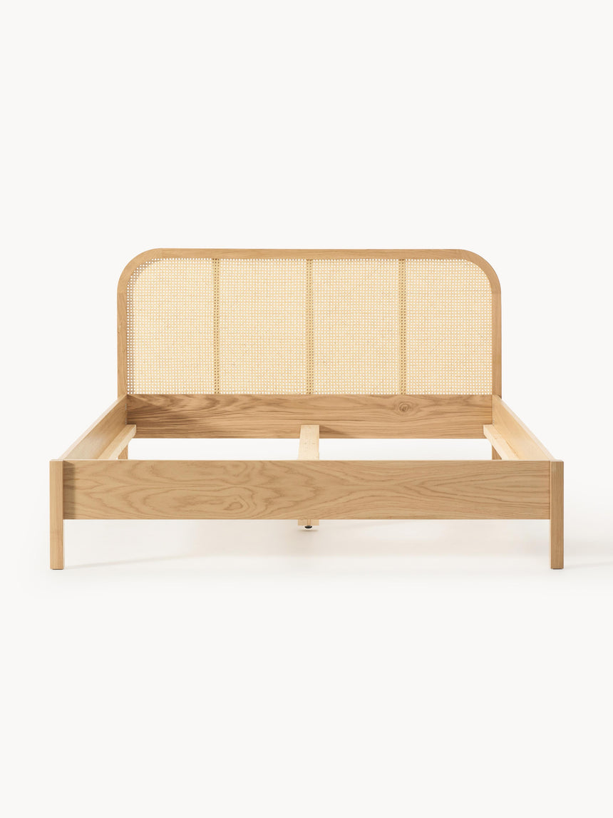 Kate Çift Kişilik Hazeran Ahşap Karyola Meşe