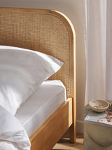 Kate Çift Kişilik Hazeran Ahşap Karyola Meşe