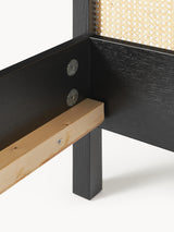 Kate Çift Kişilik Hazeran Ahşap Karyola Siyah