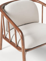 Koza Ahşap Tekli Koltuk Ceviz