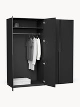 Lan Dört Kapılı Modül Gardırop Siyah