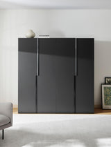 Lan Dört Kapılı Modül Gardırop Siyah