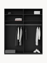 Lan Dört Kapılı Modül Gardırop Siyah
