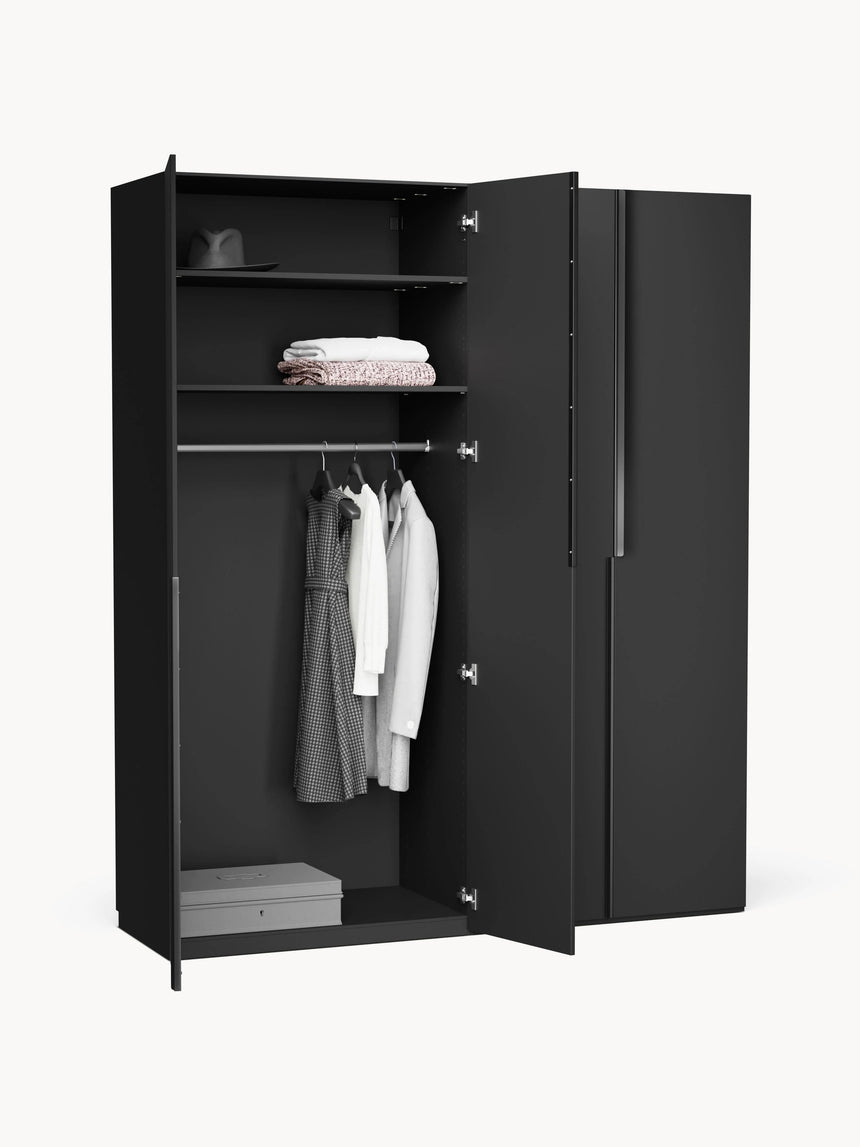 Lan Dört Kapılı Modül Gardırop Siyah