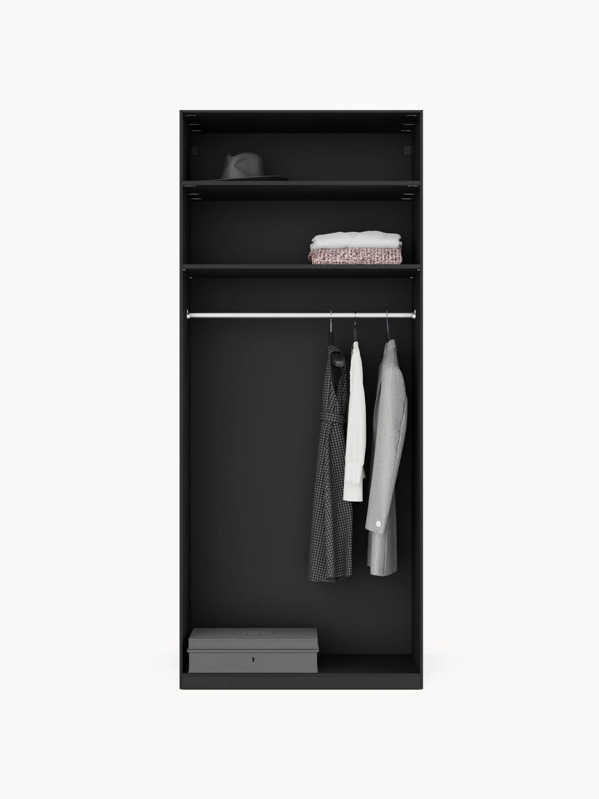 Lan İki Kapılı Modül Gardırop Siyah