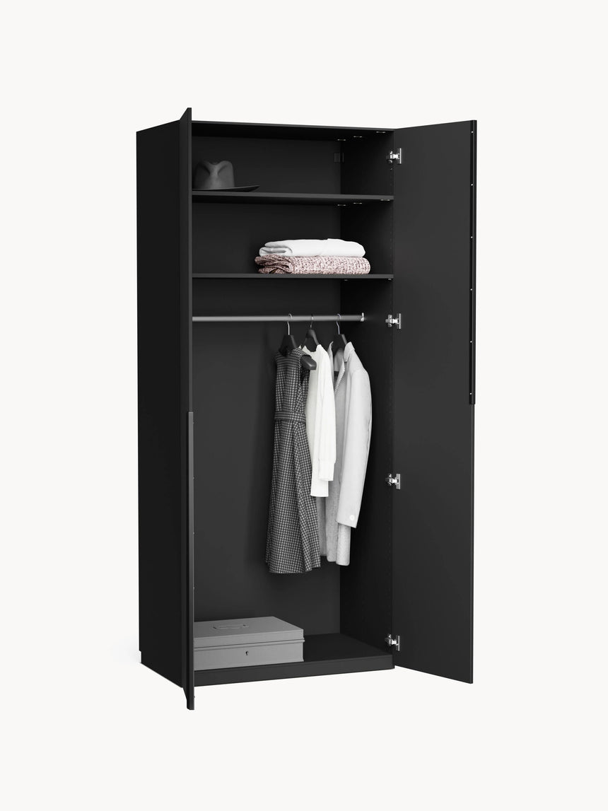 Lan İki Kapılı Modül Gardırop Siyah