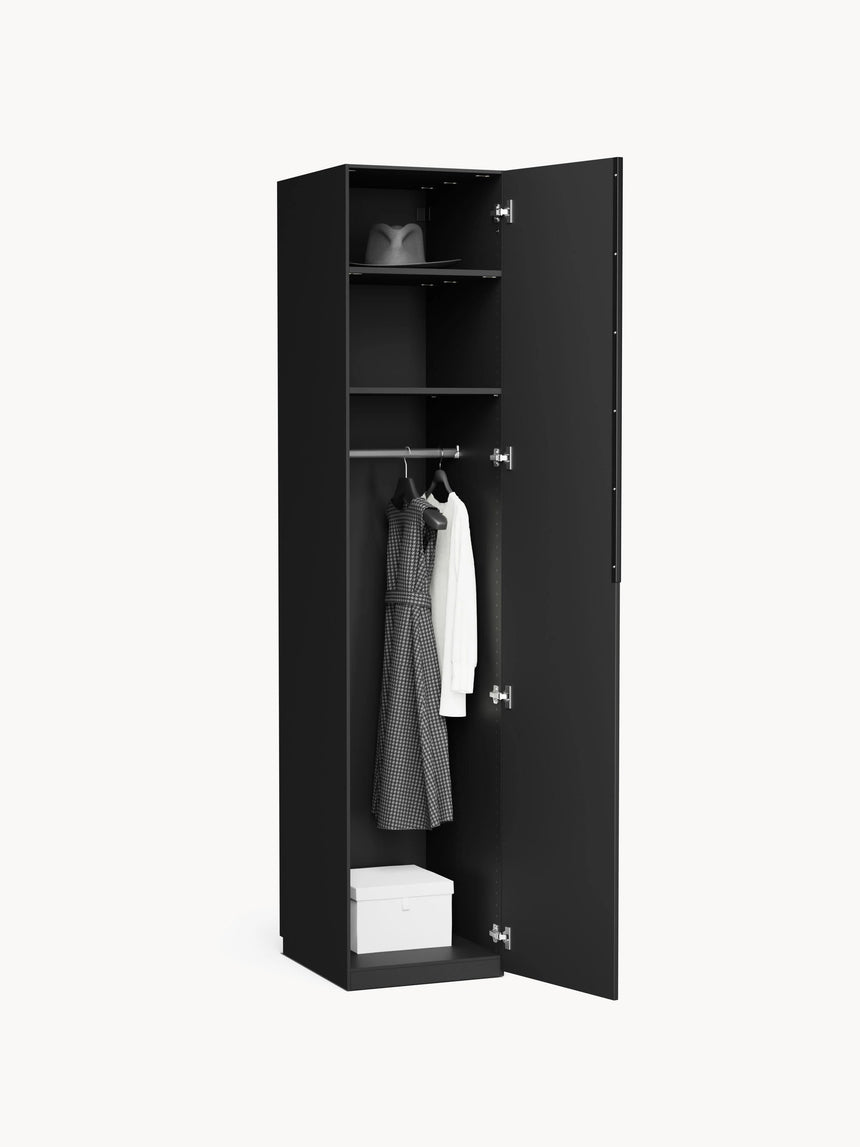 Lan Tek Kapılı Modül Gardırop Siyah