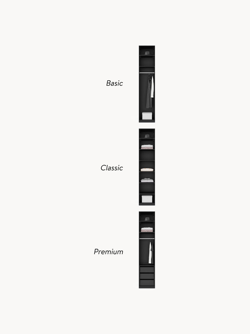 Lan Tek Kapılı Modül Gardırop Siyah