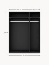 Lan Üç Kapılı Modül Gardırop Siyah