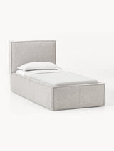 Lays Tek Kişilik Karyola Açık Gri Bukle