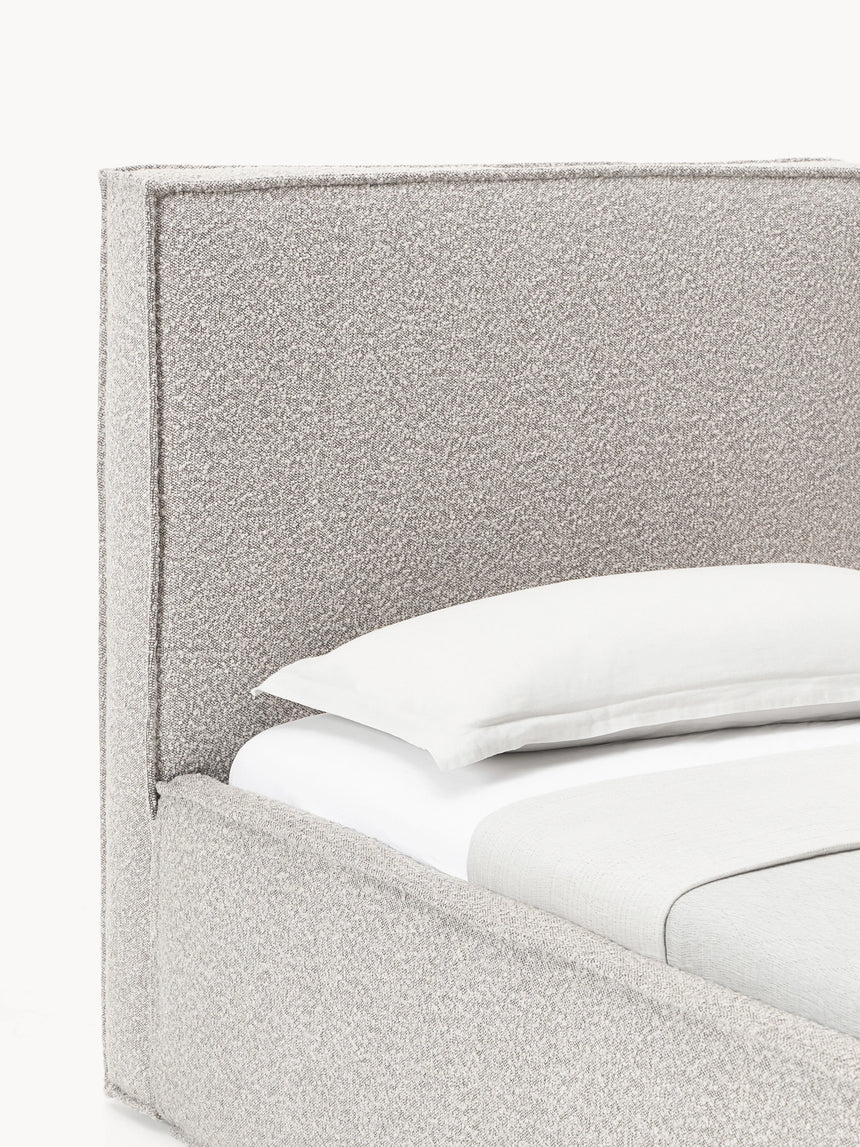 Lays Tek Kişilik Karyola Açık Gri Bukle