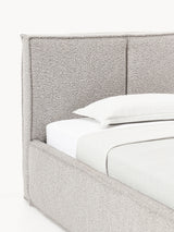 Lays Tek Kişilik Karyola Açık Gri Bukle