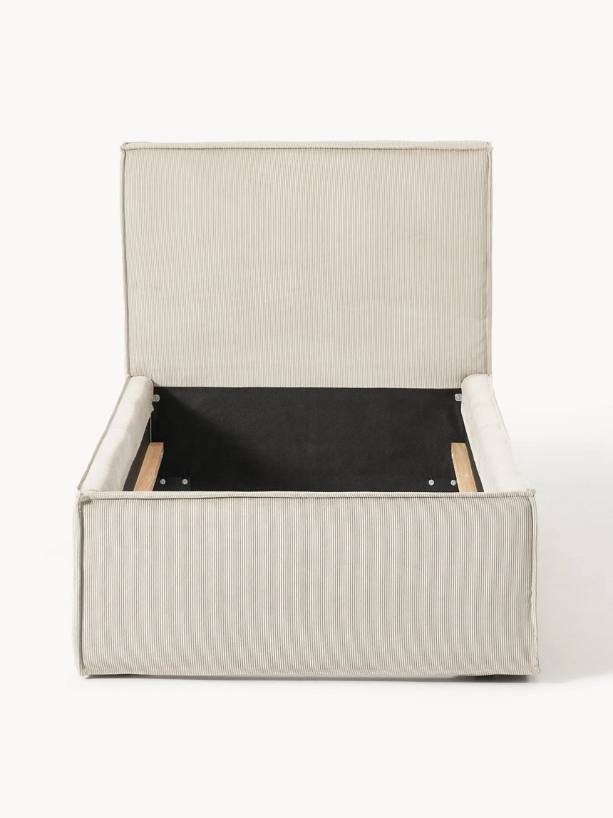 Lays Tek Kişilik Karyola Bej Fitilli