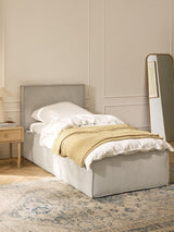 Lays Tek Kişilik Karyola Bej Fitilli