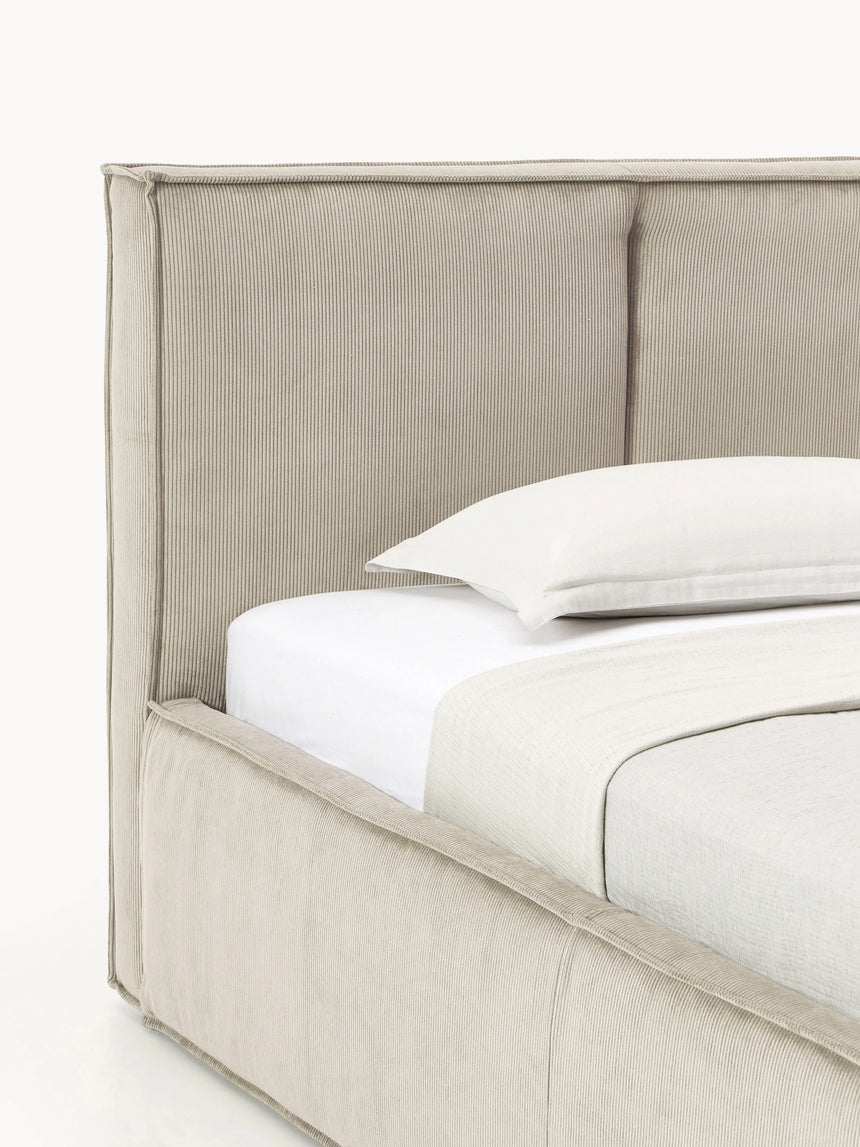 Lays Tek Kişilik Karyola Bej Fitilli