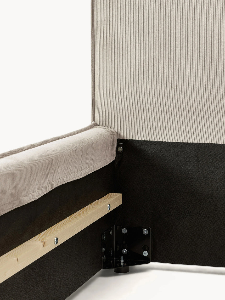 Lays Tek Kişilik Karyola Bej Fitilli