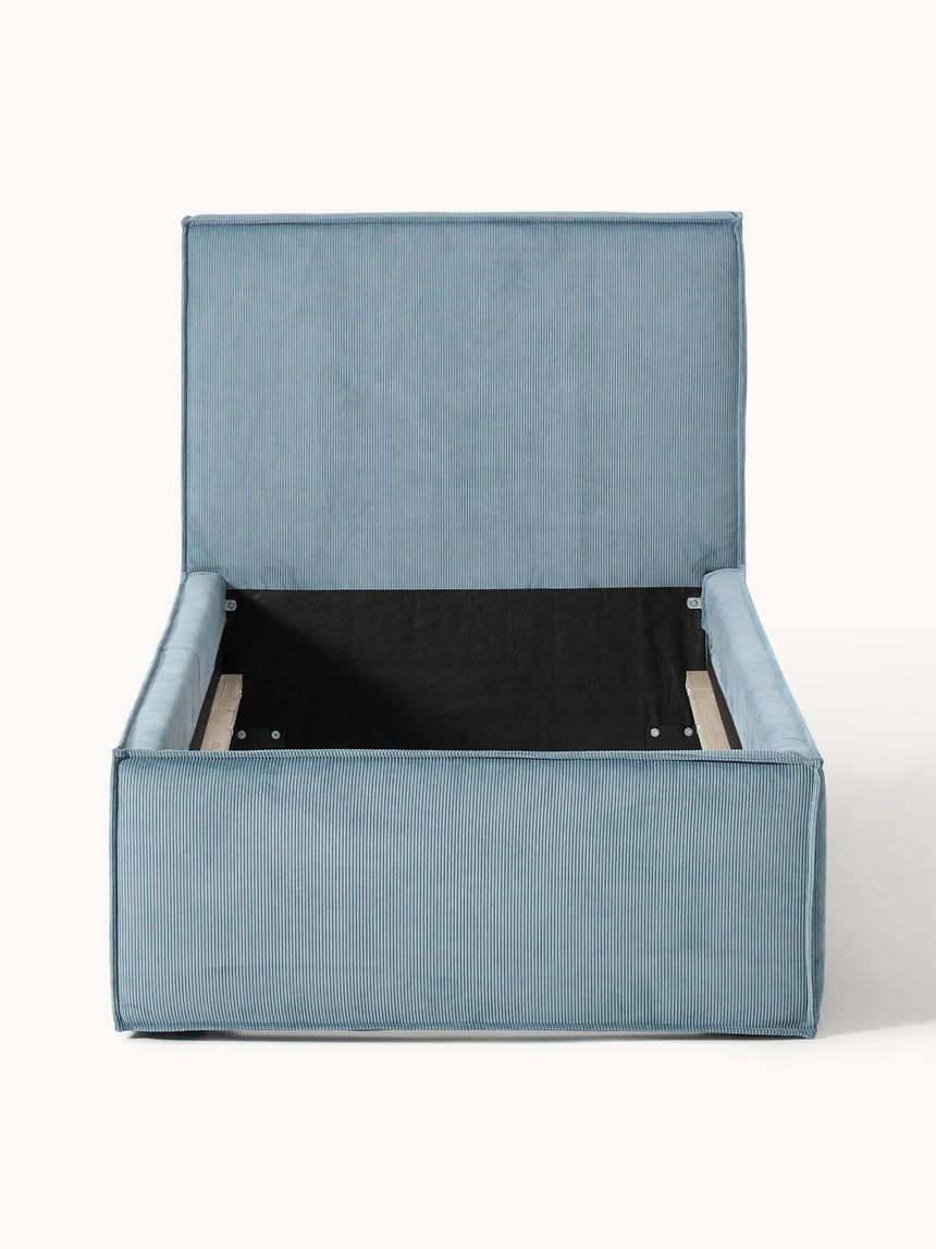 Lays Tek Kişilik Karyola Gök Mavisi Fitilli