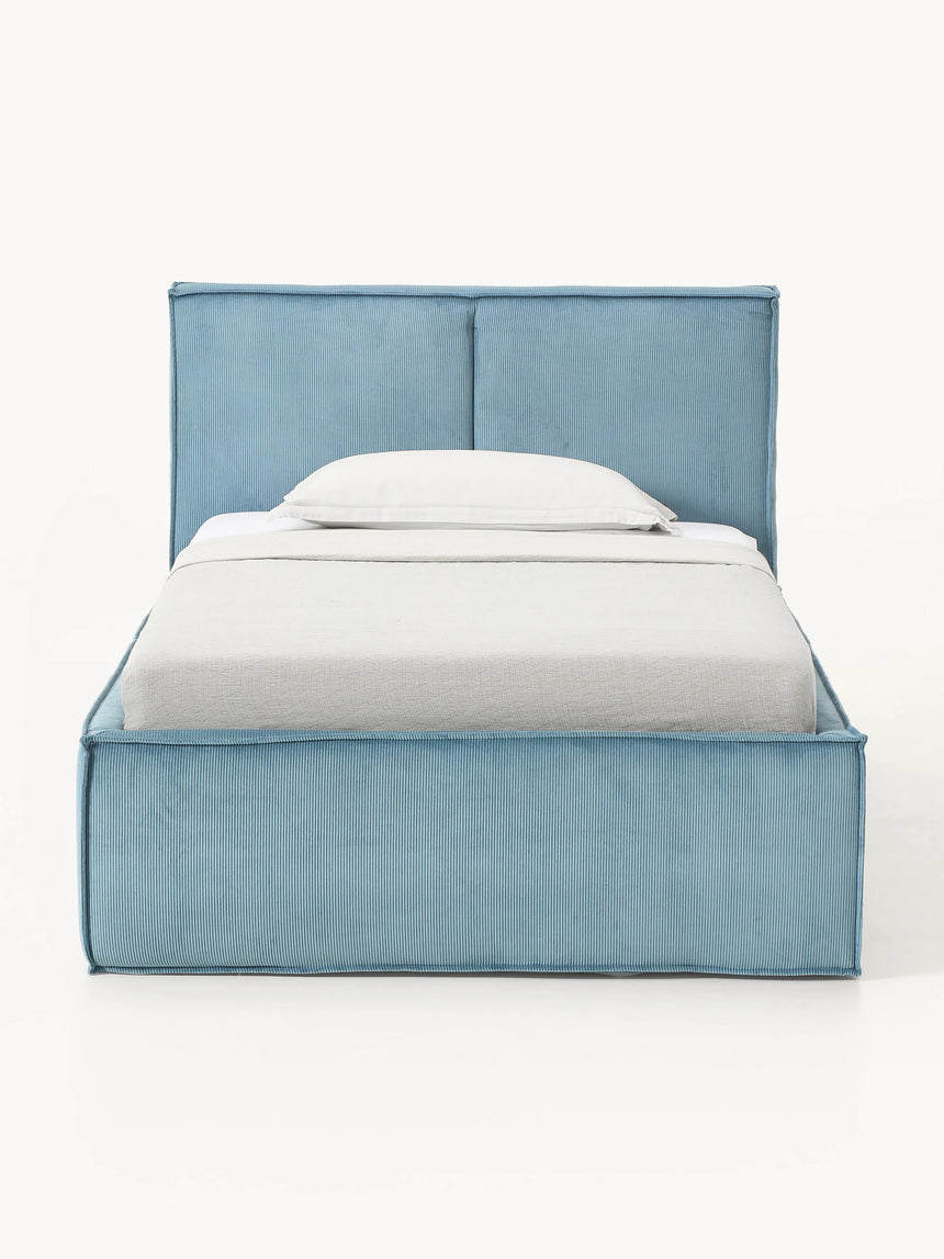 Lays Tek Kişilik Karyola Gök Mavisi Fitilli