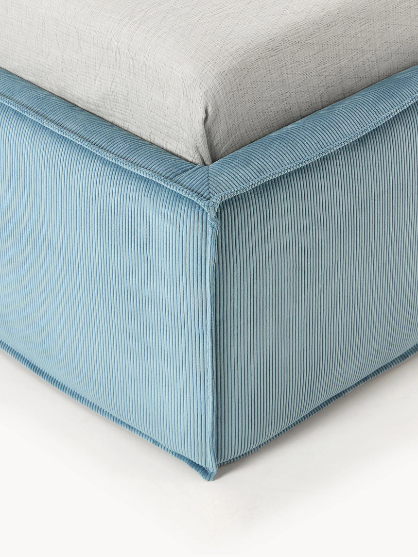 Lays Tek Kişilik Karyola Gök Mavisi Fitilli