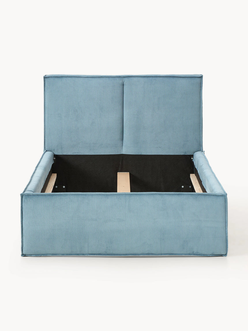 Lays Tek Kişilik Karyola Gök Mavisi Fitilli