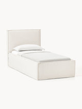 Lays Tek Kişilik Karyola Kırık Beyaz Bukle