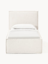 Lays Tek Kişilik Karyola Kırık Beyaz Bukle