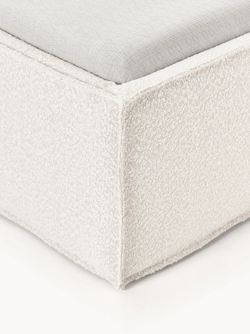 Lays Tek Kişilik Karyola Kırık Beyaz Bukle