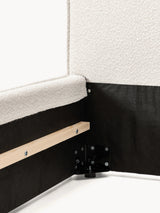 Lays Tek Kişilik Karyola Kırık Beyaz Bukle