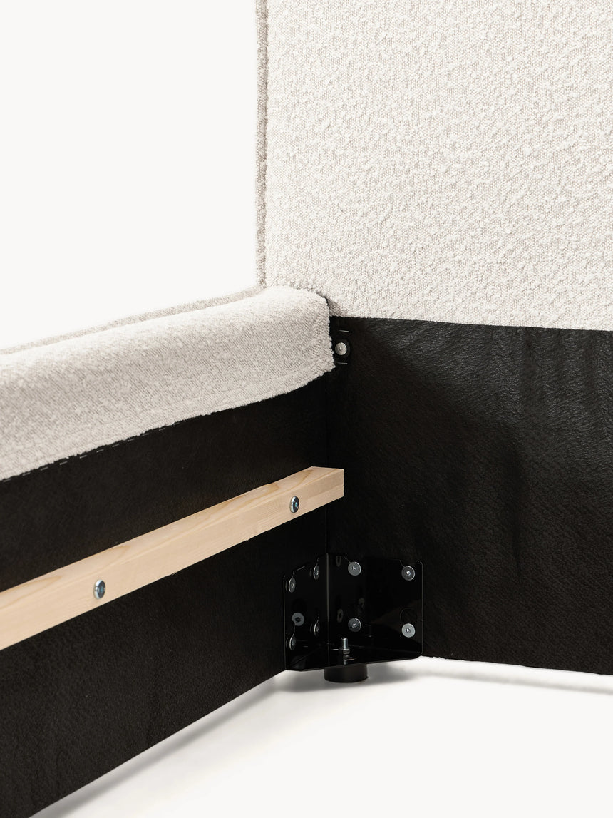 Lays Tek Kişilik Karyola Kırık Beyaz Bukle