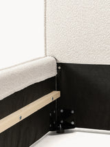 Lays Tek Kişilik Karyola Kırık Beyaz Bukle