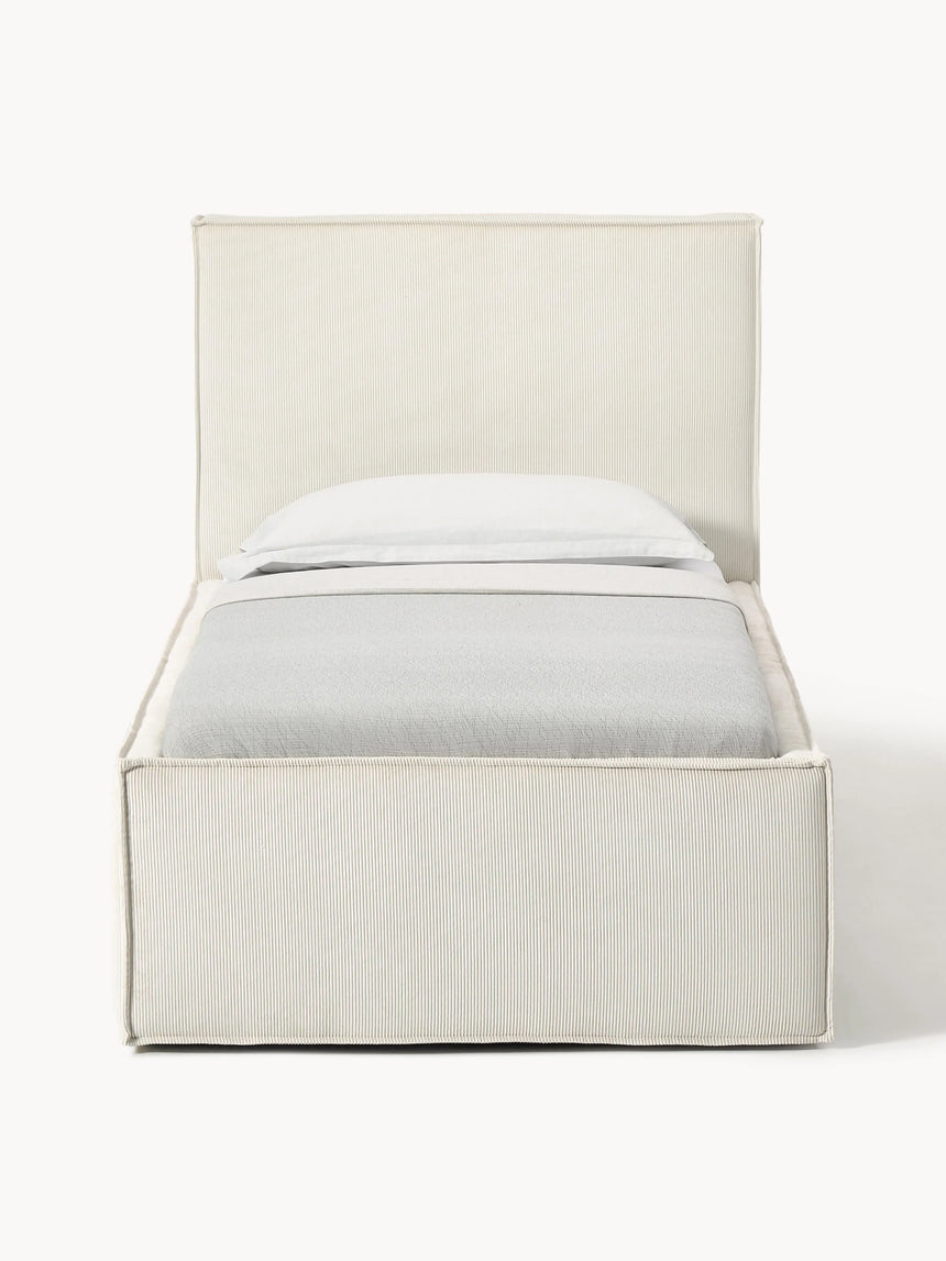 Lays Tek Kişilik Karyola Kırık Beyaz Fitilli