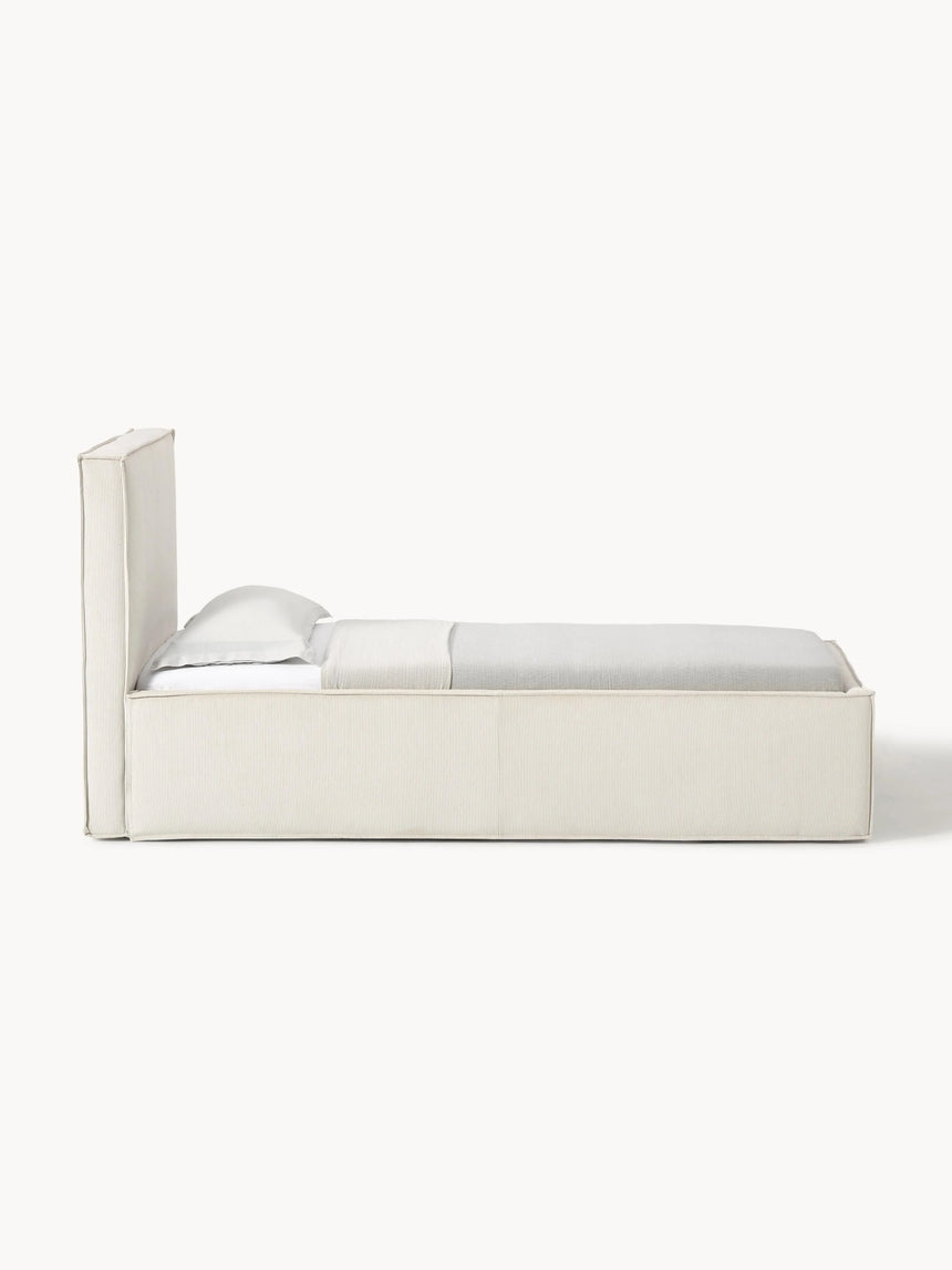 Lays Tek Kişilik Karyola Kırık Beyaz Fitilli