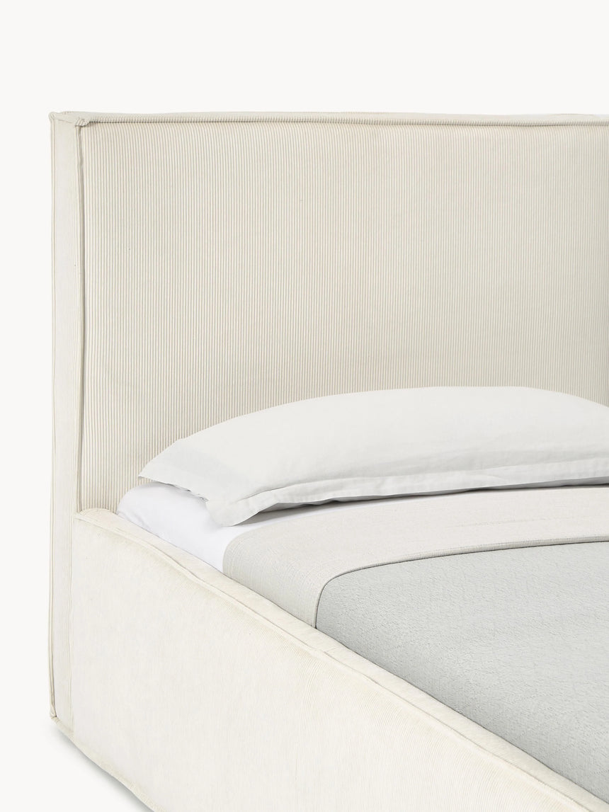 Lays Tek Kişilik Karyola Kırık Beyaz Fitilli