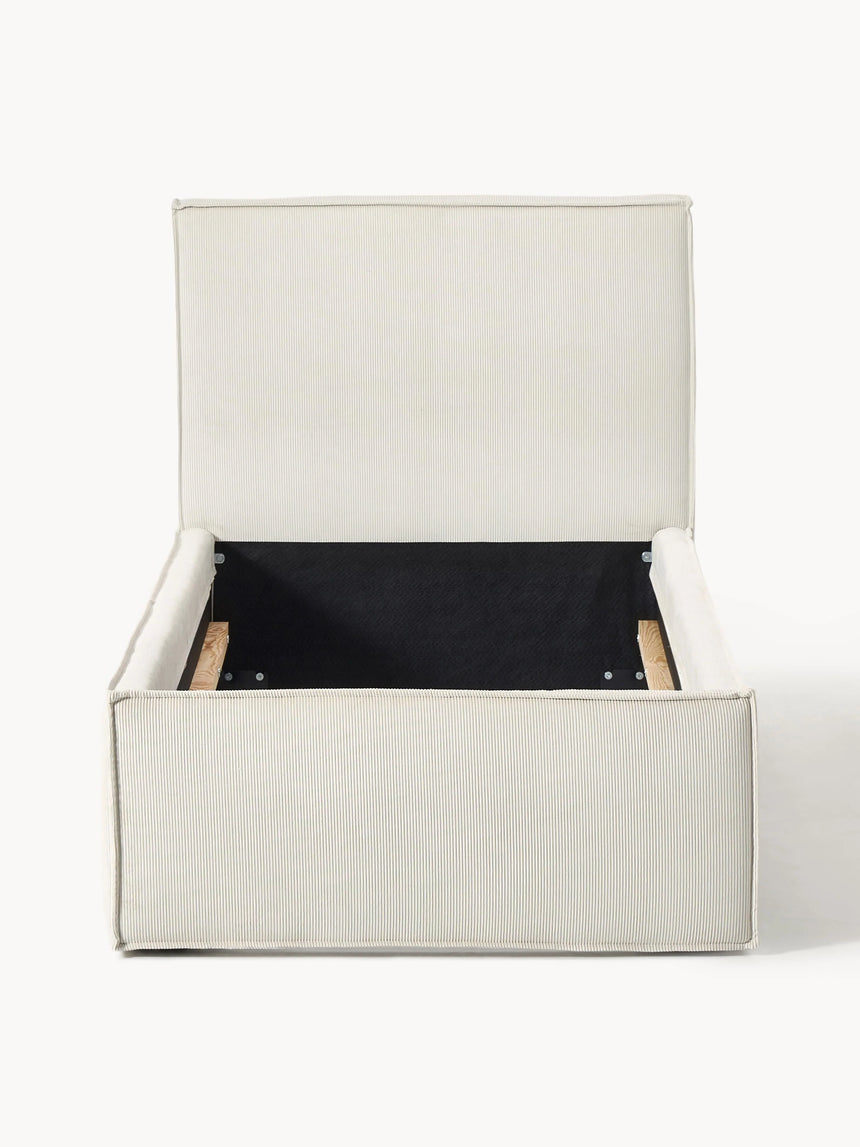 Lays Tek Kişilik Karyola Kırık Beyaz Fitilli