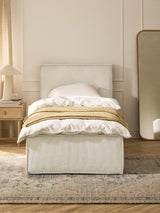 Lays Tek Kişilik Karyola Kırık Beyaz Fitilli