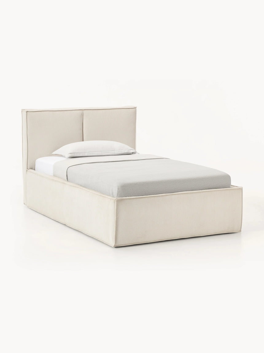 Lays Tek Kişilik Karyola Kırık Beyaz Fitilli