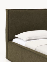 Lays Tek Kişilik Karyola Zeytin Yeşili Bukle