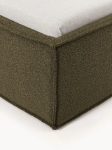 Lays Tek Kişilik Karyola Zeytin Yeşili Bukle