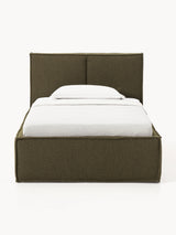 Lays Tek Kişilik Karyola Zeytin Yeşili Bukle