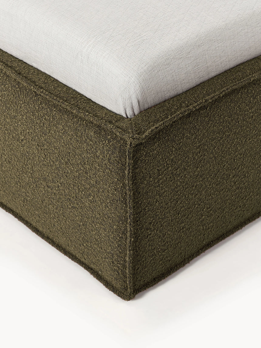 Lays Tek Kişilik Karyola Zeytin Yeşili Bukle