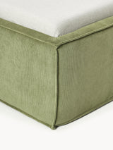 Lays Tek Kişilik Karyola Zeytin Yeşili Fitilli