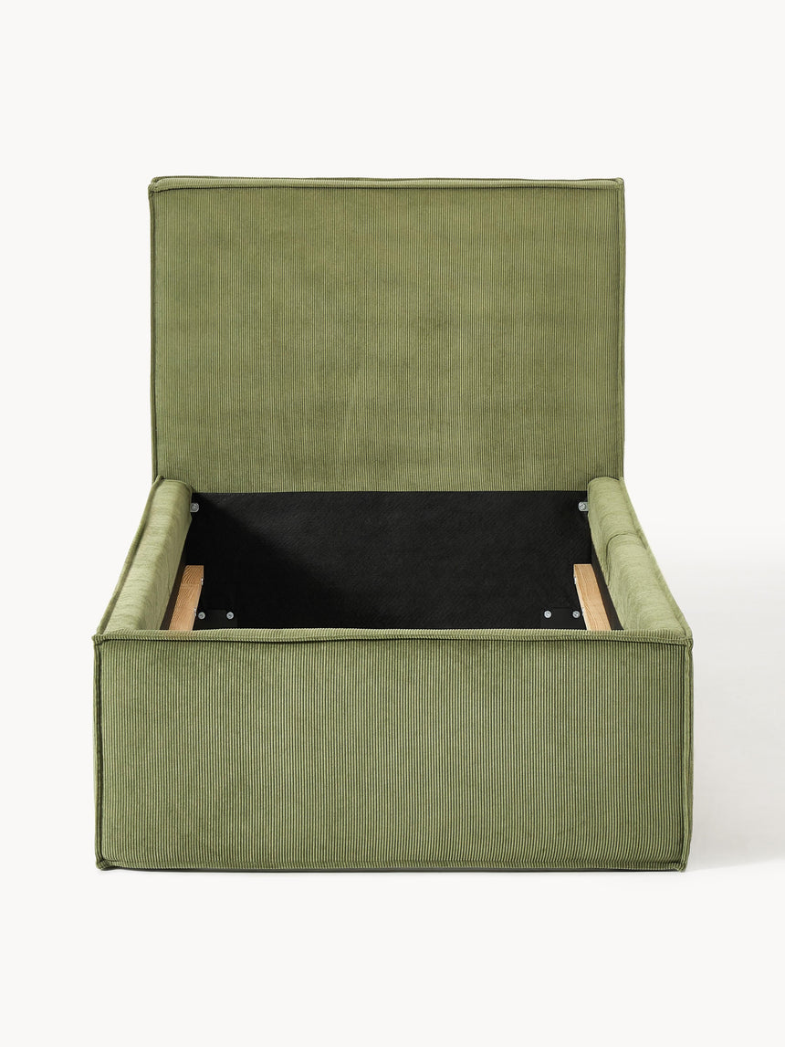 Lays Tek Kişilik Karyola Zeytin Yeşili Fitilli