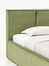 Lays Tek Kişilik Karyola Zeytin Yeşili Fitilli