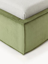 Lays Tek Kişilik Karyola Zeytin Yeşili Fitilli