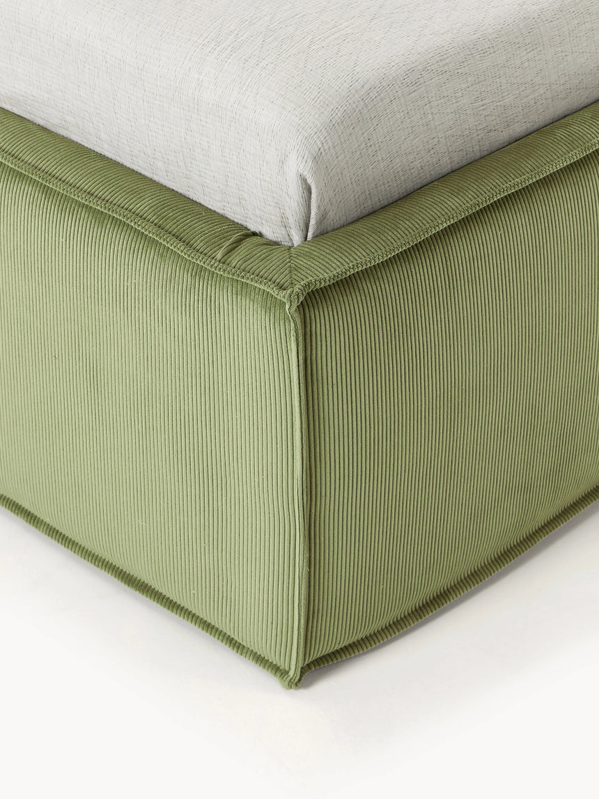 Lays Tek Kişilik Karyola Zeytin Yeşili Fitilli