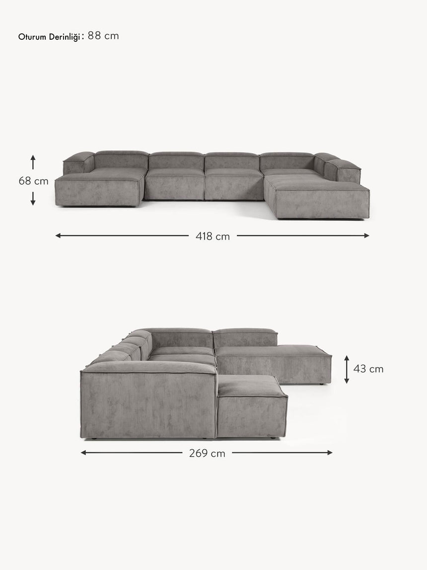 Lego Big Köşe Koltuk Gri Fitilli