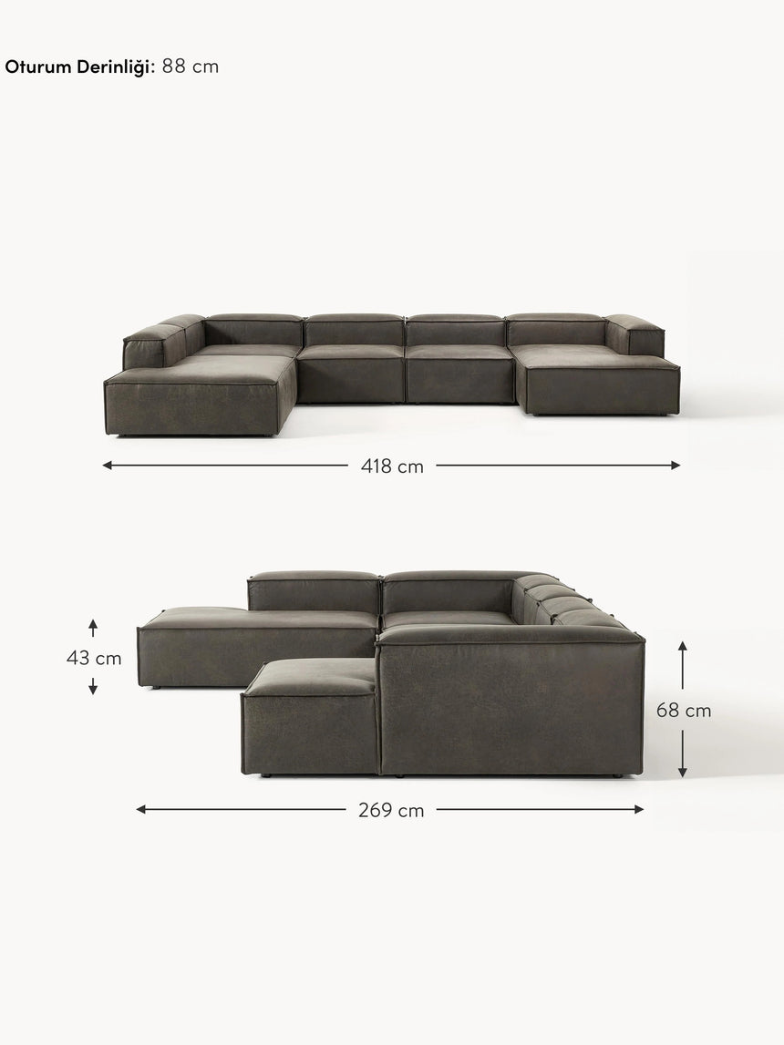 Lego Big Köşe Koltuk Gri Kahve